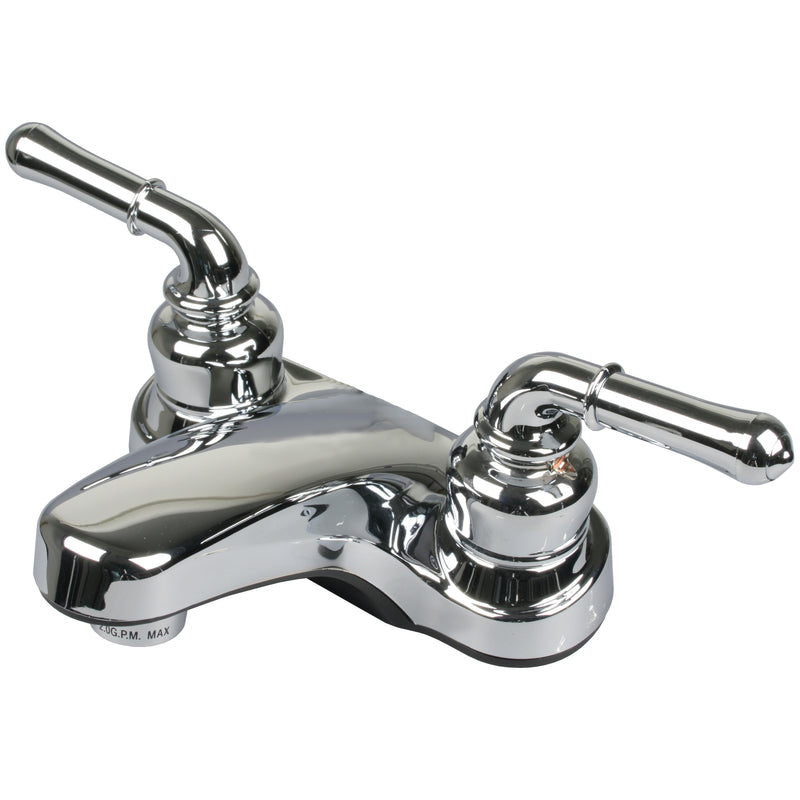 MARKIMEX INC, Ultra Faucets Non-Metallic Polished Chrome Centerset Bathroom Sink Faucet 4 in.