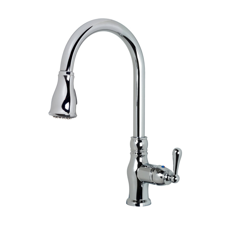 MARKIMEX INC, Ultra Faucets Prime One Handle Chrome Pull-Down Kitchen Faucet