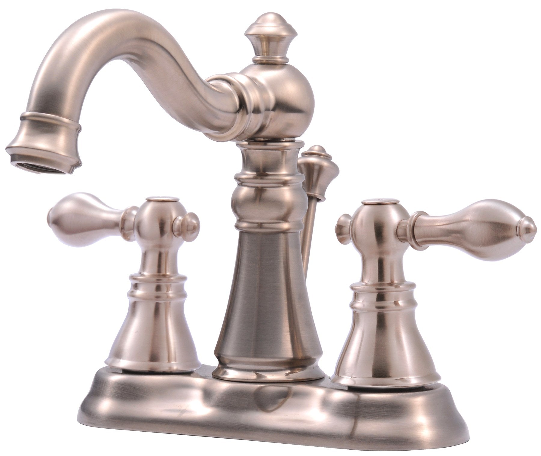 MARKIMEX INC, Ultra Faucets Signature Brushed Nickel Centerset Bathroom Sink Faucet 4 in.