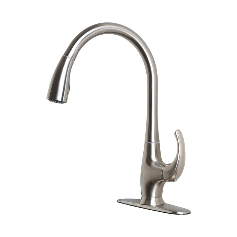 MARKIMEX INC, Ultra Faucets Transitional II One Handle Stainless Steel Pull-Down Kitchen Faucet