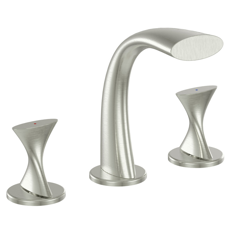 MARKIMEX INC, Ultra Faucets Twist Brushed Nickel Widespread Bathroom Sink Faucet 6-10 in.