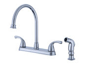 MARKIMEX INC, Ultra Faucets Two Handle Chrome Kitchen Faucet Side Sprayer Included