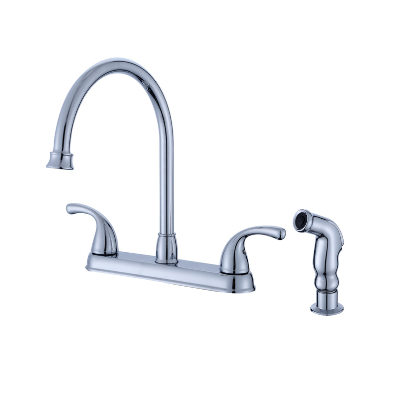 MARKIMEX INC, Ultra Faucets Two Handle Chrome Kitchen Faucet Side Sprayer Included