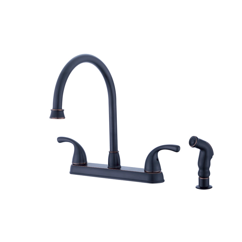 MARKIMEX INC, Ultra Faucets Two Handle Oil Rubbed Bronze Kitchen Faucet Side Sprayer Included