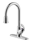 Ultra Faucets, Ultra Faucets UF19300 Chrome Single Handle Transitional Infrared Sensor Kitchen Faucet With Pull-Down Spray