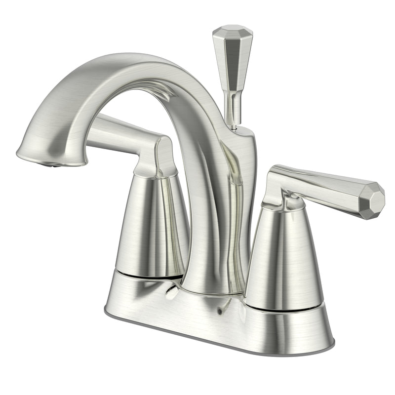 MARKIMEX INC, Ultra Faucets Z Collection Brushed Nickel Centerset Bathroom Sink Faucet 4 in.