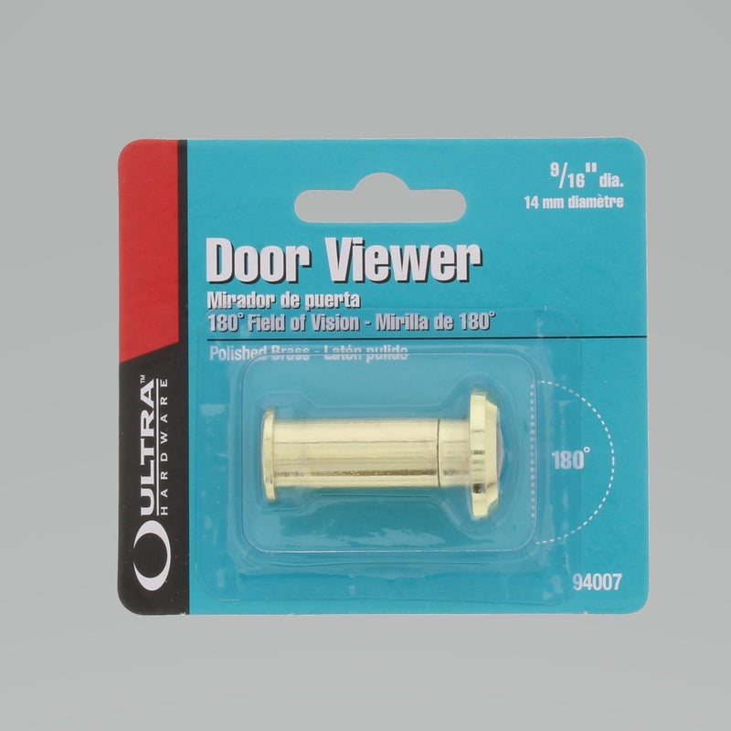 WORLD AND MAIN CRANBURY LLC, Ultra Hardware 0.56 in. D 180 deg Brass Zinc Door Viewer