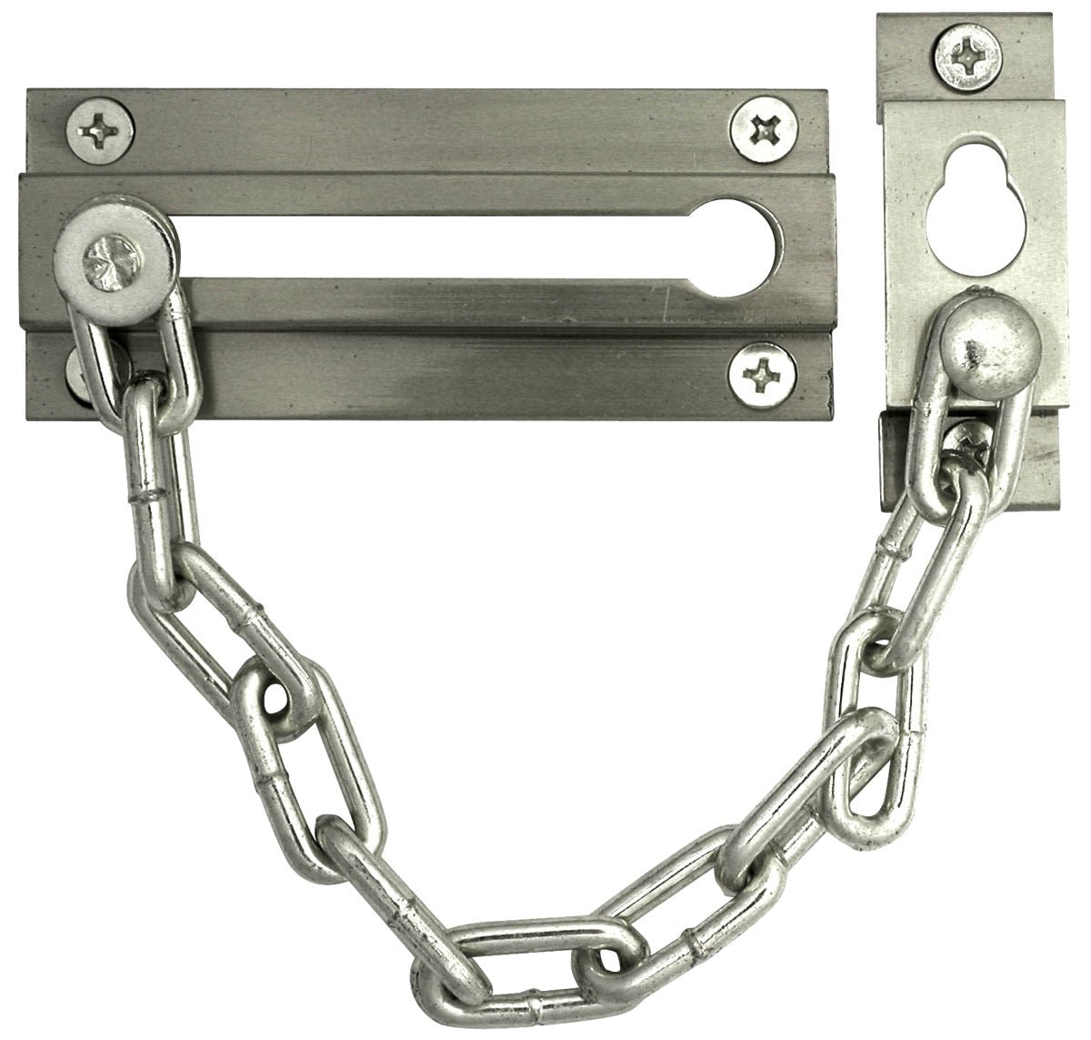 WORLD AND MAIN CRANBURY LLC, Ultra Hardware 2 in. H X 3 in. L Satin Nickel Brass Chain Door Guard