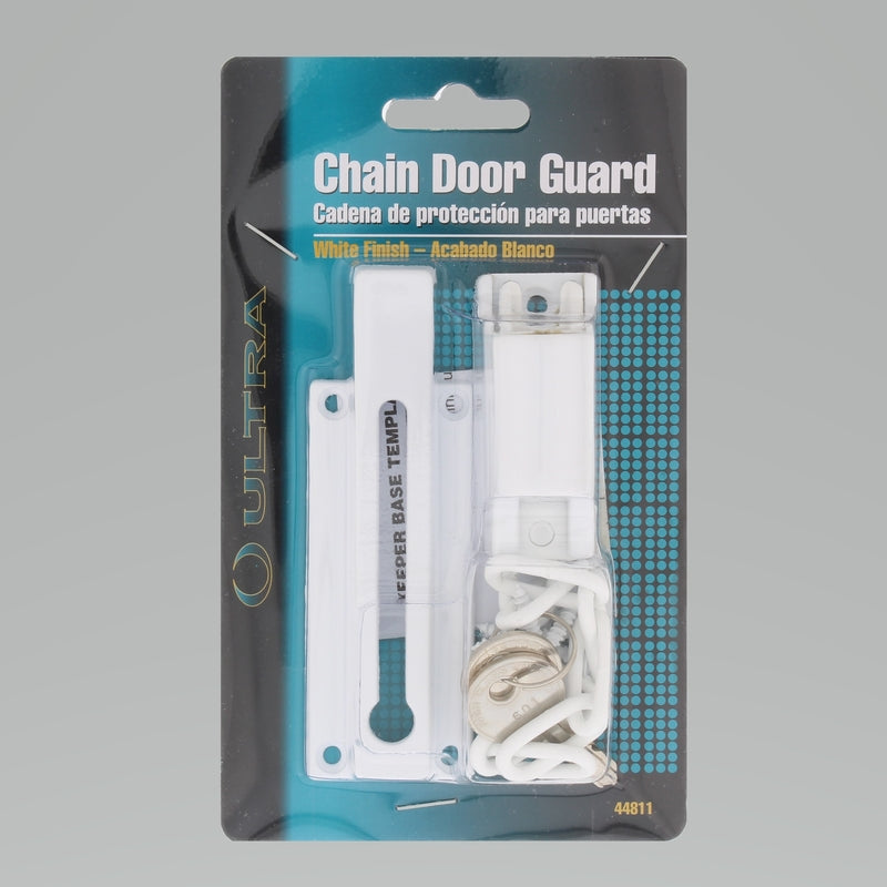 WORLD AND MAIN CRANBURY LLC, Ultra Hardware 2 in. H X 3 in. L White Steel Chain Door Guard