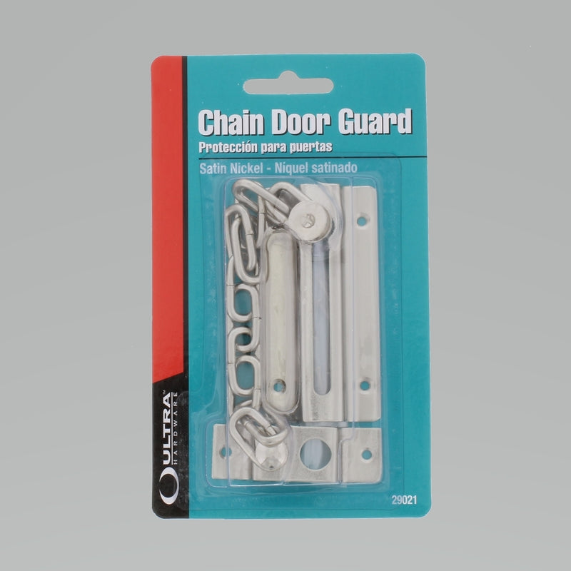 WORLD AND MAIN CRANBURY LLC, Ultra Hardware 2 in. H X 5 in. L Satin Nickel Steel Chain Door Guard