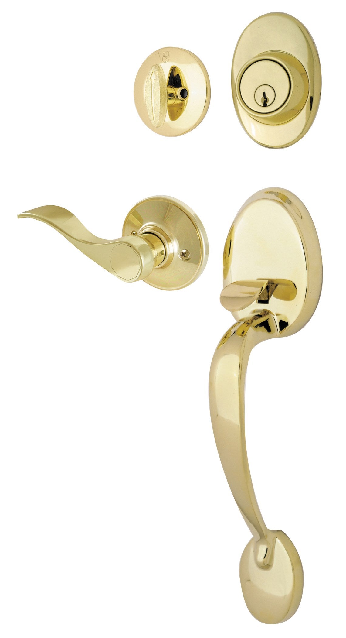 Ultra Hardware, Ultra Hardware 42064 Polished Brass Lexington Series Plus Handle Set