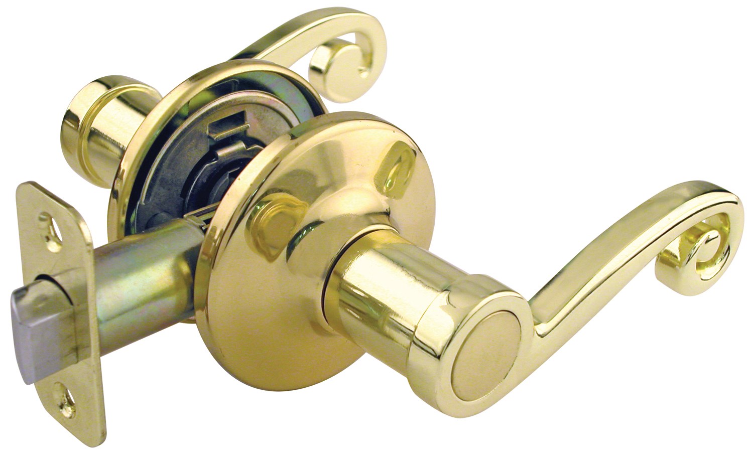 Ultra Hardware, Ultra Hardware 44580 Polished Brass Hall & Closet Passage Lever