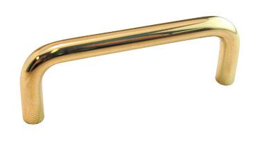 Ultra Hardware, Ultra Hardware 59100 3" Polished Brass Trendset Solid Brass U-Shaped Pull Handle