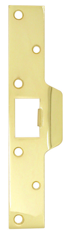 WORLD AND MAIN CRANBURY LLC, Ultra Hardware 8 in. H X 1.25 in. L Polished Brass Steel Deadbolt Strike