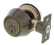 WORLD AND MAIN CRANBURY LLC, Ultra Hardware Antique Brass Chrome Deadbolt