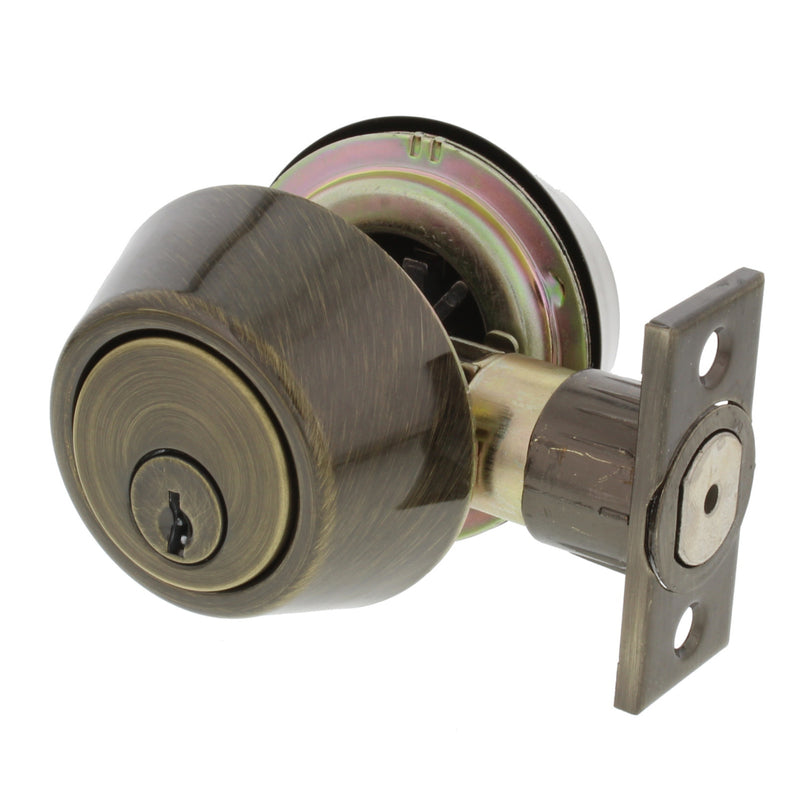 WORLD AND MAIN CRANBURY LLC, Ultra Hardware Antique Brass Chrome Deadbolt