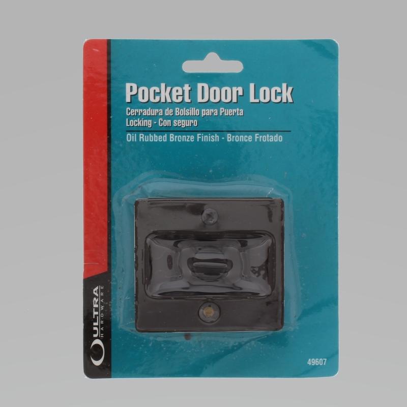 WORLD AND MAIN CRANBURY LLC, Ultra Hardware Oil Rubbed Bronze Metal Pocket Door Privacy Lock 1 pc