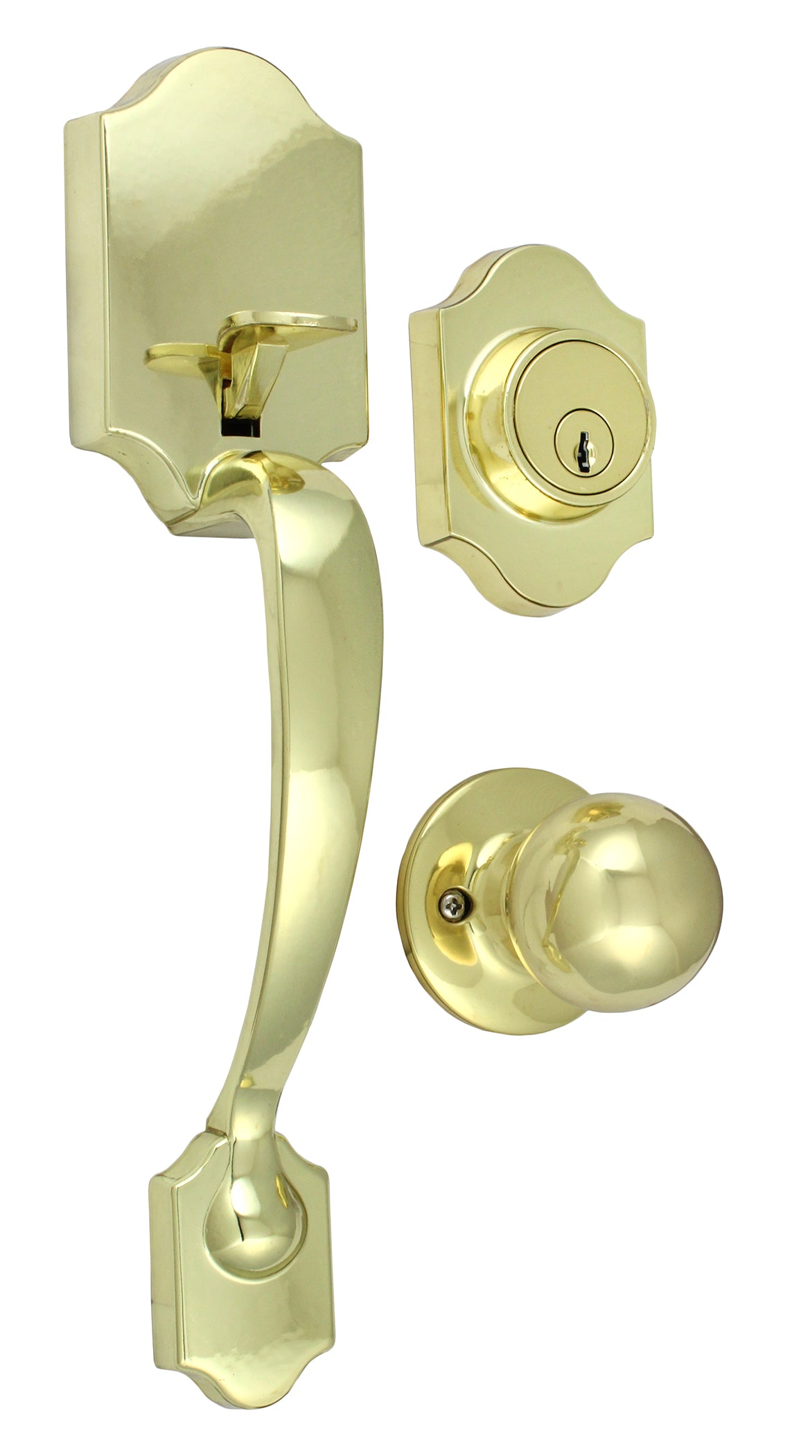 WORLD AND MAIN CRANBURY LLC, Ultra Hardware Plus Matches Valley Forge Polished Brass Entry Handleset 1-3/4 in.