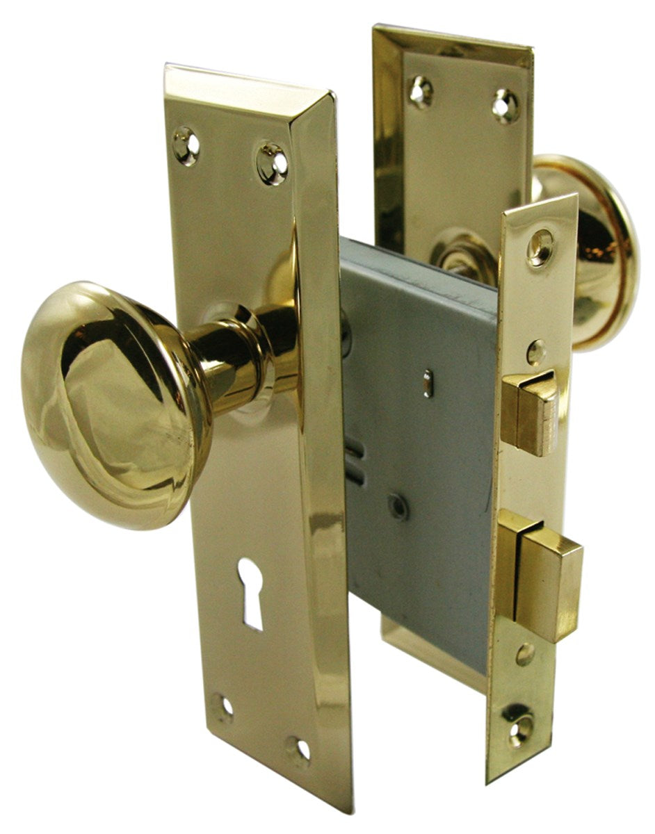 WORLD AND MAIN CRANBURY LLC, Ultra Hardware Polished Brass Mortise Lock Keyed Alike