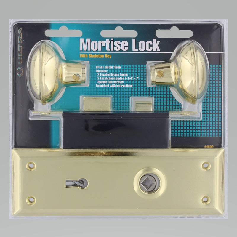 WORLD AND MAIN CRANBURY LLC, Ultra Hardware Polished Brass Mortise Lock Keyed Alike