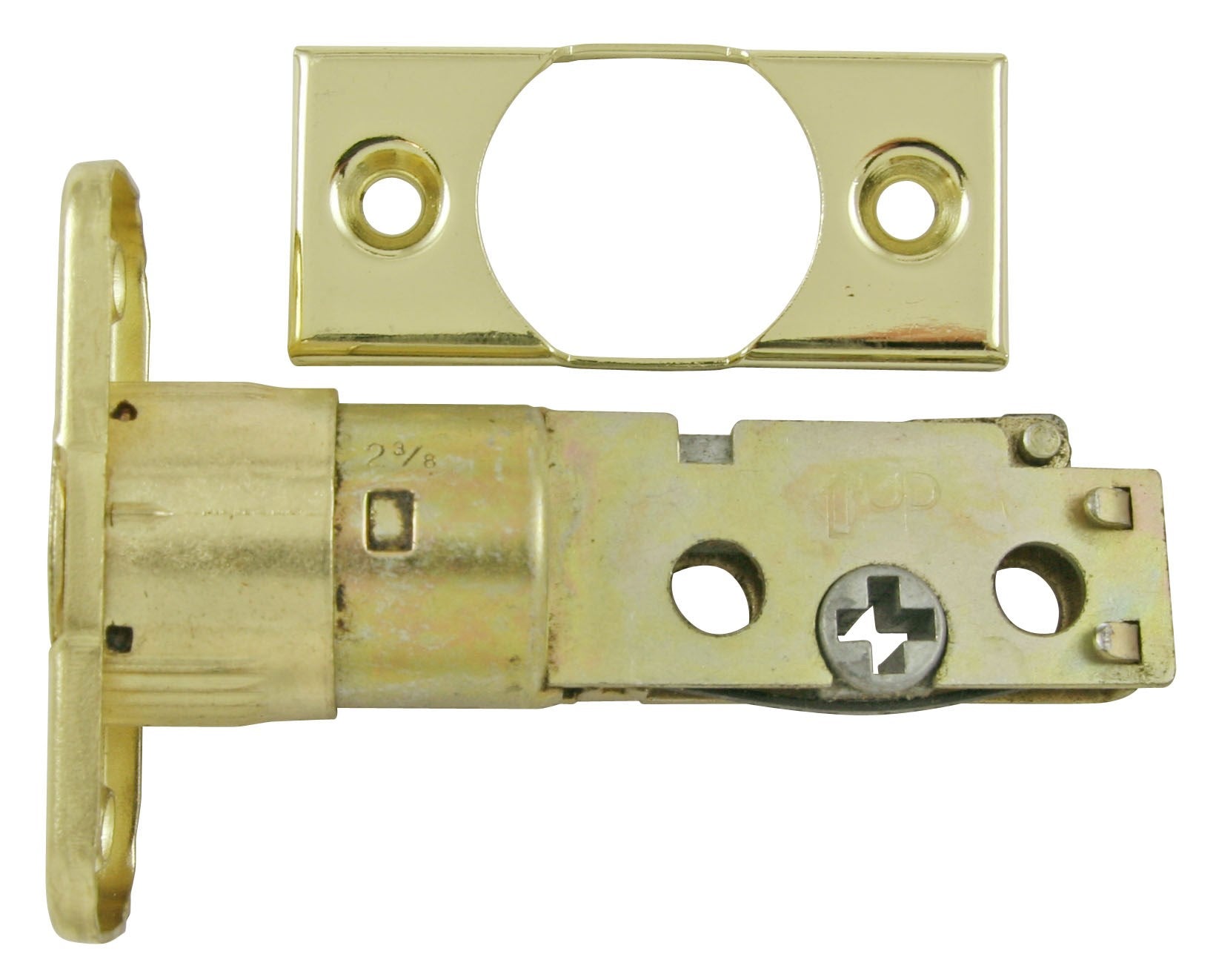 WORLD AND MAIN CRANBURY LLC, Ultra Hardware Polished Brass Silver Metal Deadbolt Latch 1 pk