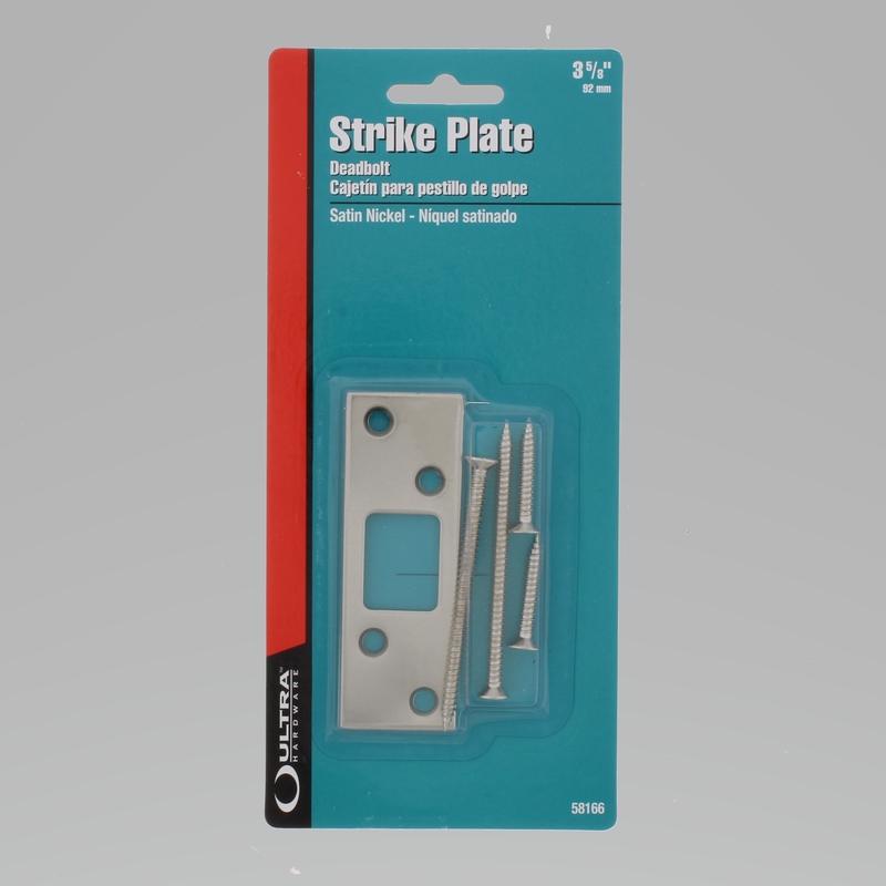 WORLD AND MAIN CRANBURY LLC, Ultra Hardware Satin Nickel Metal Door Strike 1 pc