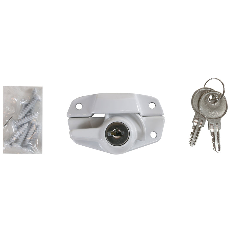 WORLD AND MAIN CRANBURY LLC, Ultra Hardware White Metal Window Lock 2.43 in. H 1 pk