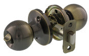 WORLD AND MAIN CRANBURY LLC, Ultra Security Antique Brass Bed and Bath Knob Right or Left Handed