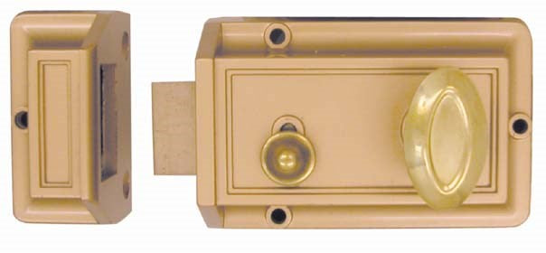 WORLD AND MAIN CRANBURY LLC, Ultra Security Bright Brass Metal Night Latch