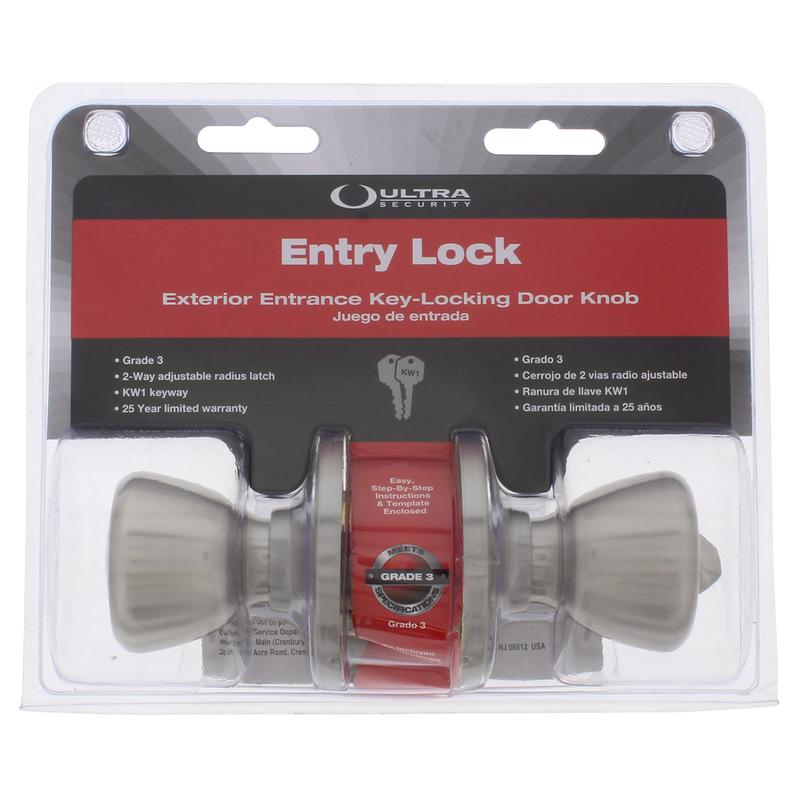 WORLD AND MAIN CRANBURY LLC, Ultra Security Entry Knobs KW1 1-3/4 in.