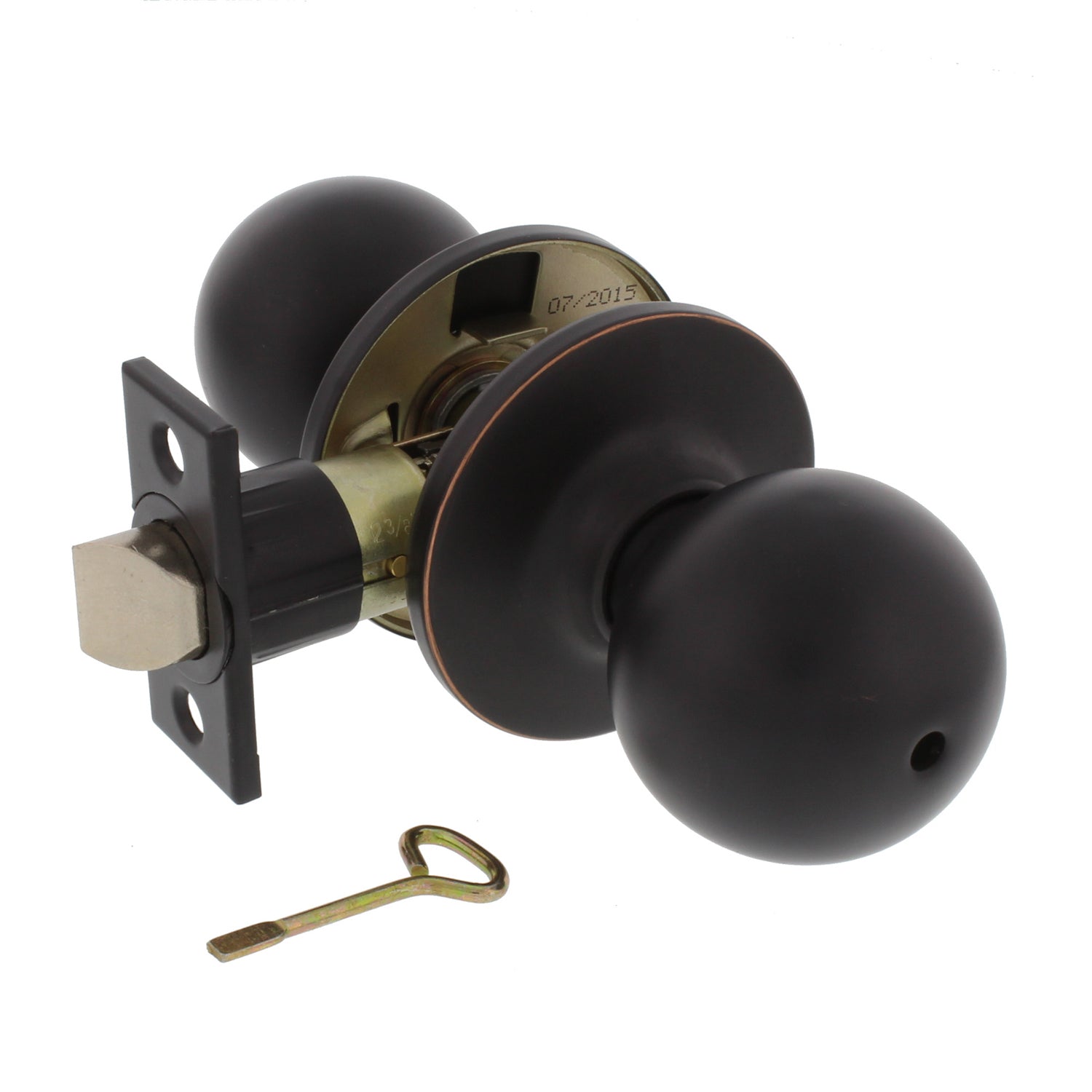 WORLD AND MAIN CRANBURY LLC, Ultra Security Plus Oil Rubbed Bronze Metal Bed and Bath Knob 3 Grade Right or Left Handed