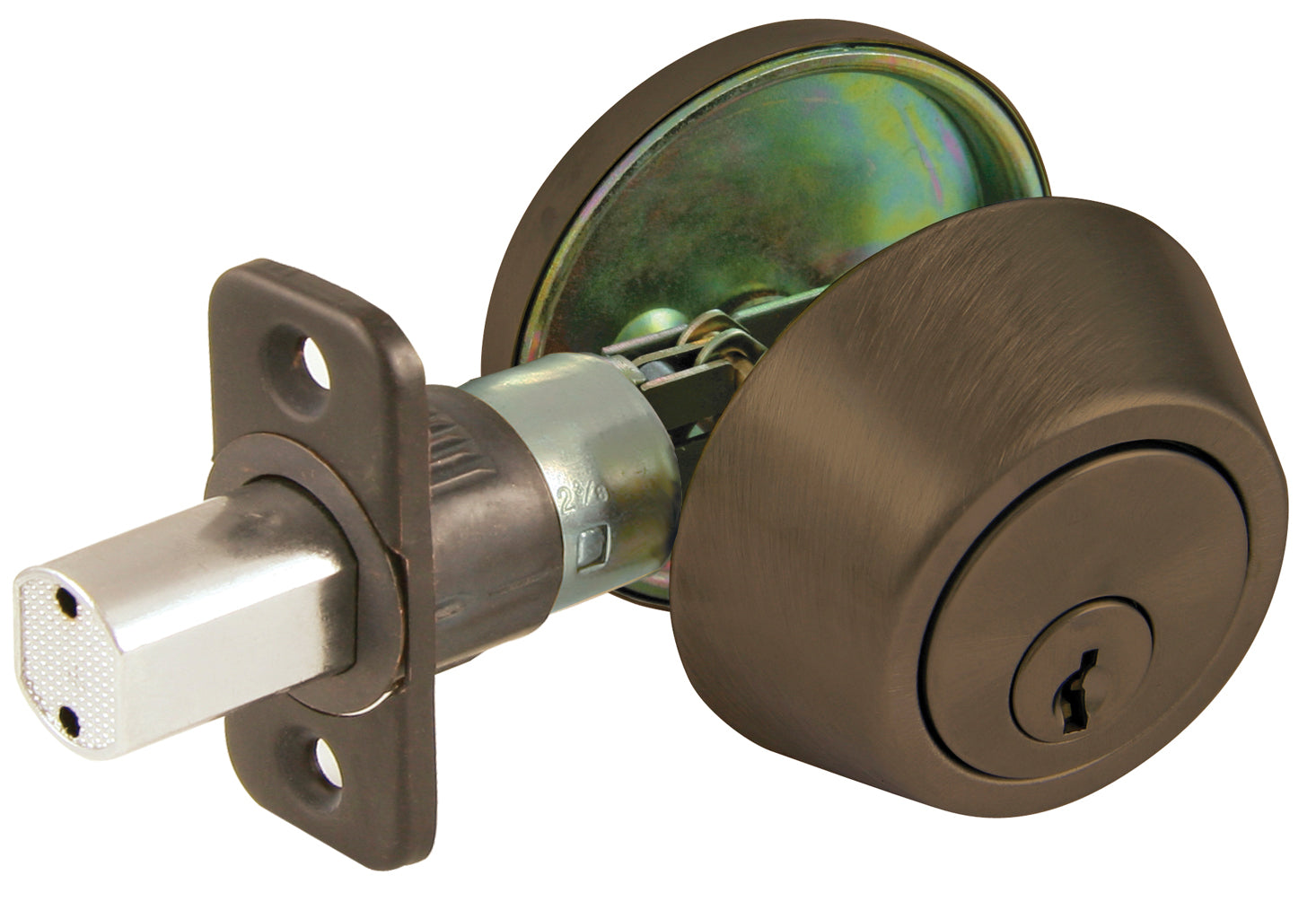 WORLD AND MAIN CRANBURY LLC, Ultra Security Plus Oil Rubbed Bronze Metal Single Cylinder Deadbolt