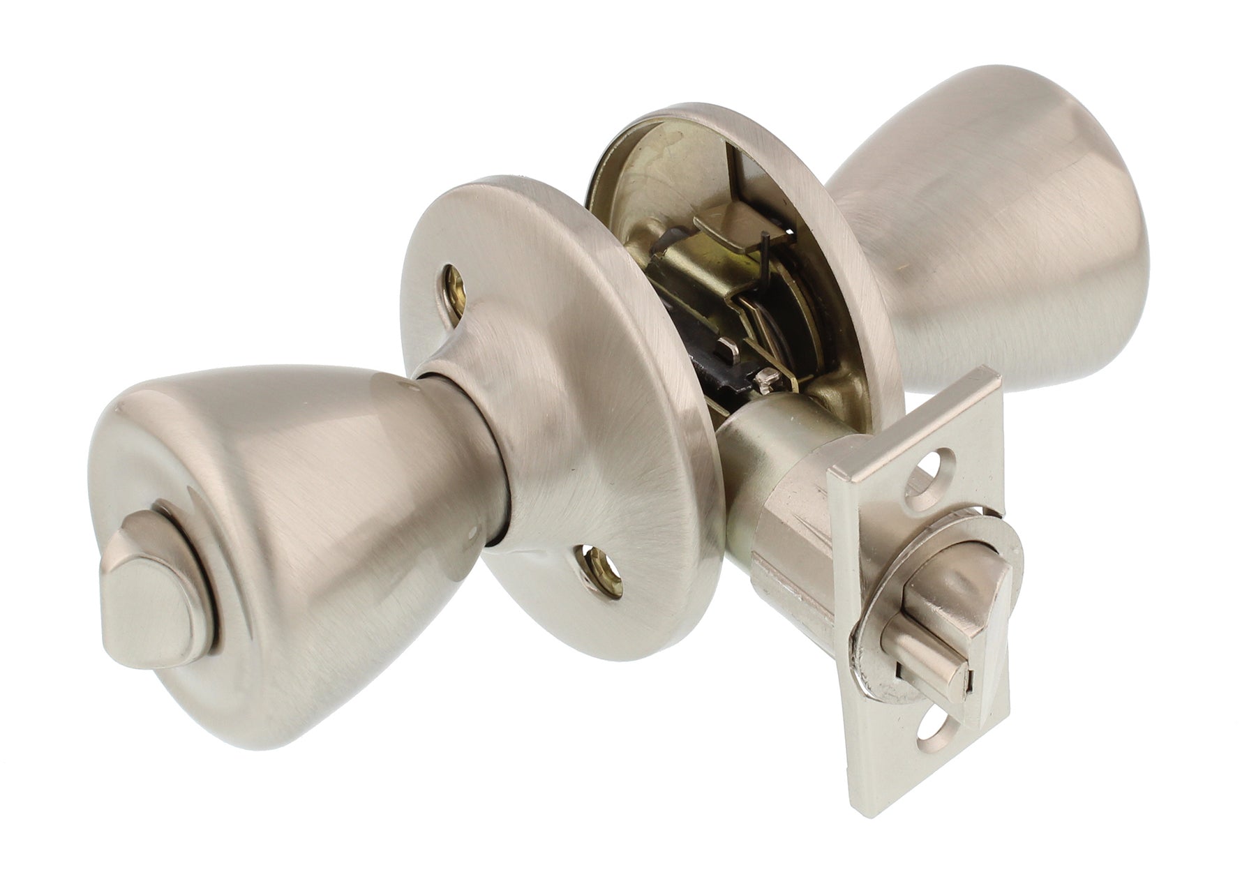 WORLD AND MAIN CRANBURY LLC, Ultra Security Plus Rittenhouse Satin Nickel Entry Knobs KW1 1-3/4 in.