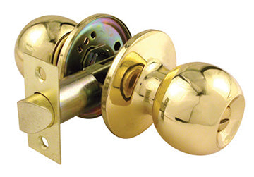 WORLD AND MAIN CRANBURY LLC, Ultra Security Polished Brass Bed and Bath Knob Right or Left Handed