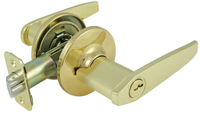 WORLD AND MAIN CRANBURY LLC, Ultra Security Polished Brass Entry Lever KW1 1-3/4 in.