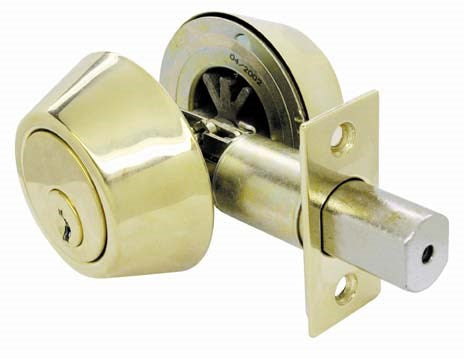 WORLD AND MAIN CRANBURY LLC, Ultra Security Polished Brass Metal Double Cylinder Deadbolt