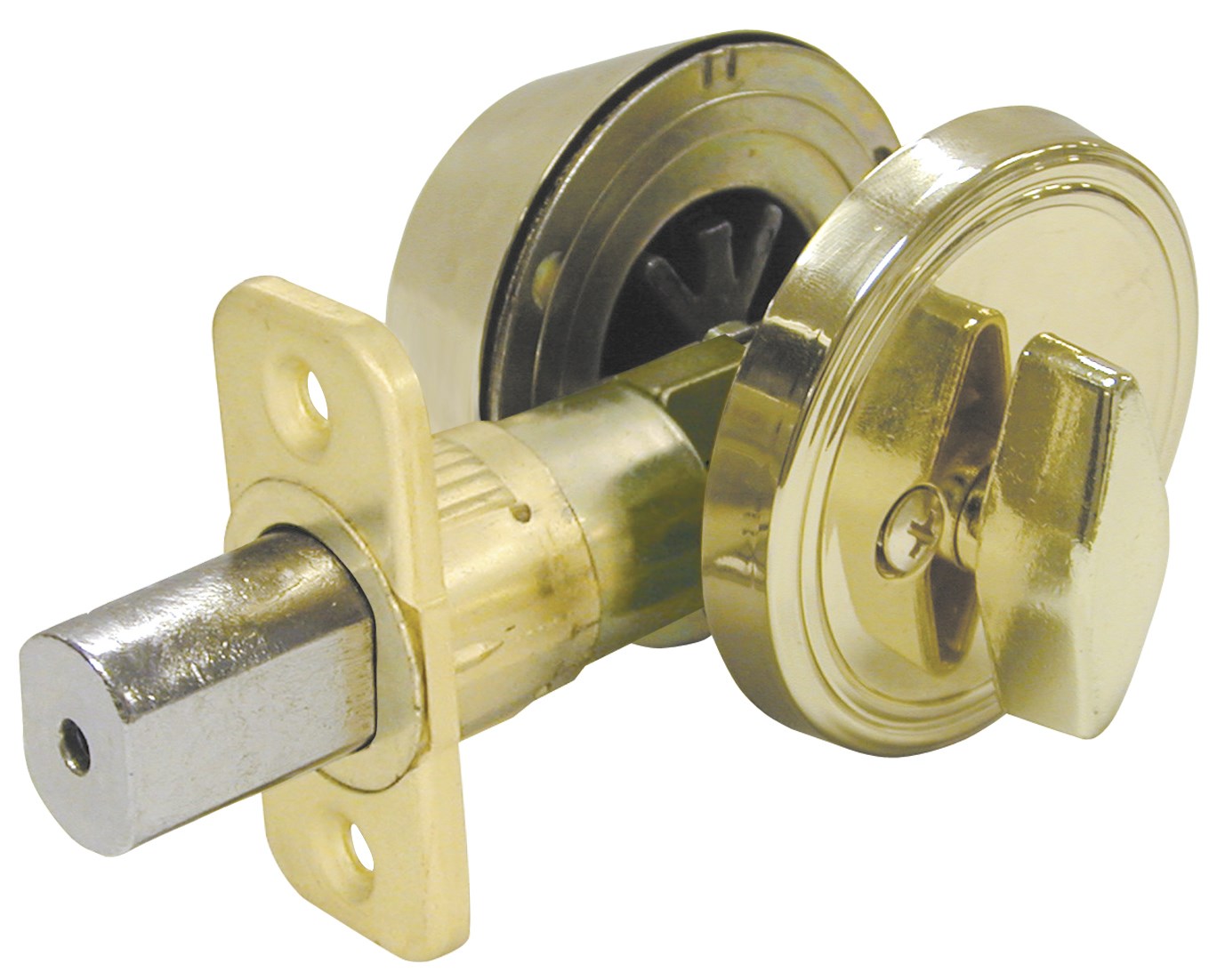 WORLD AND MAIN CRANBURY LLC, Ultra Security Polished Brass Metal Single Cylinder Deadbolt