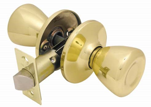 WORLD AND MAIN CRANBURY LLC, Ultra Security Polished Brass Passage Knob Right or Left Handed