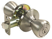 WORLD AND MAIN CRANBURY LLC, Ultra Security Satin Nickel Entry Knobs KW1 1-3/4 in.