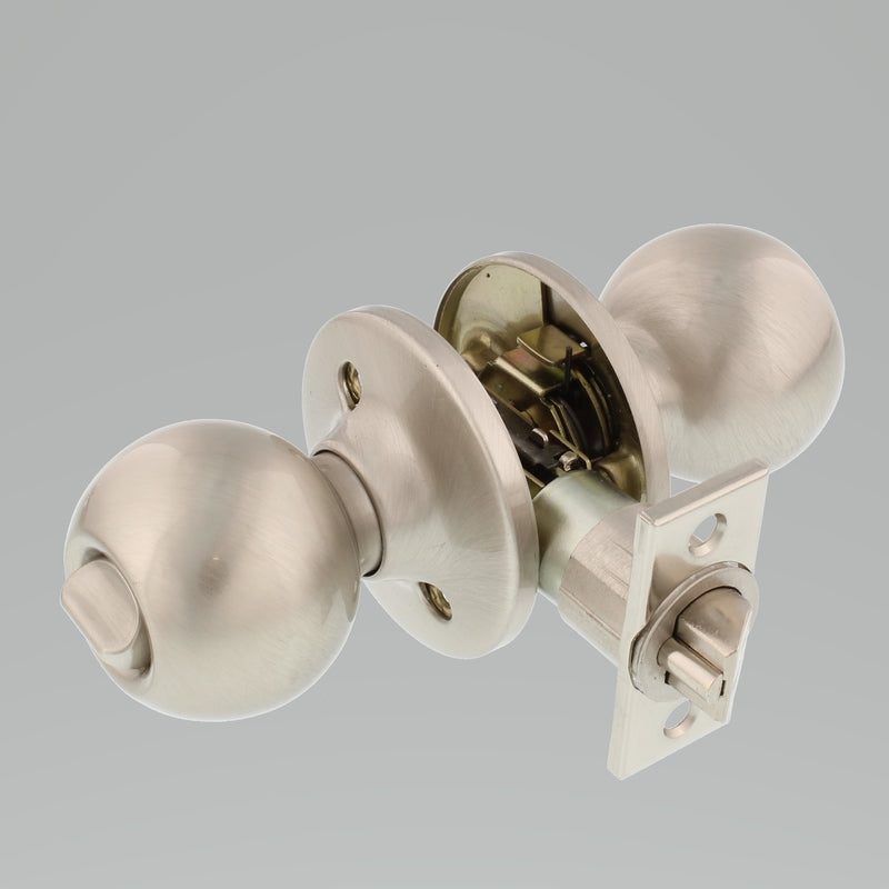 WORLD AND MAIN CRANBURY LLC, Ultra Security Satin Nickel Entry Knobs KW1 1-3/4 in.