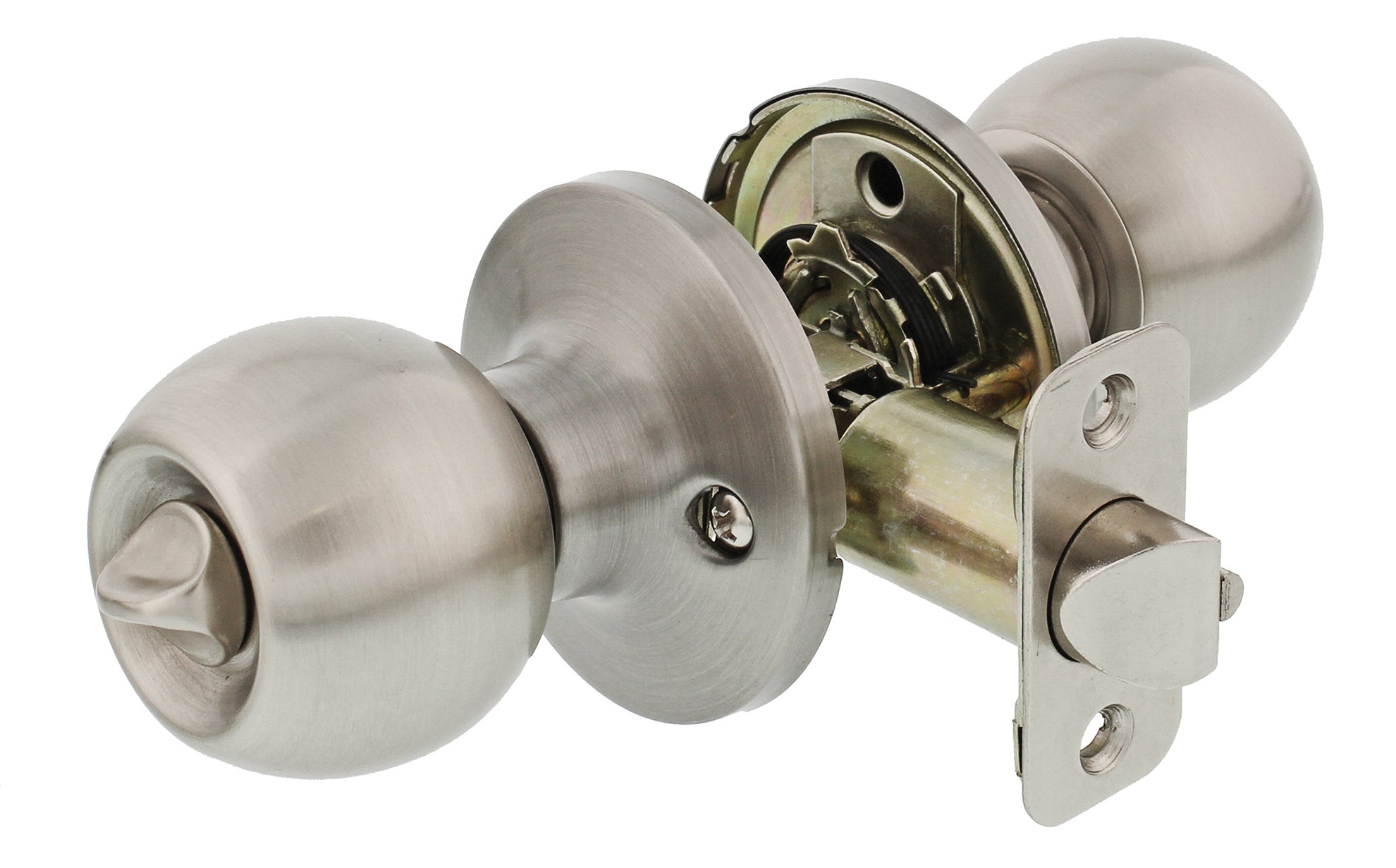 WORLD AND MAIN CRANBURY LLC, Ultra Security Satin Nickel Entry Knobs KW1 1-3/4 in.