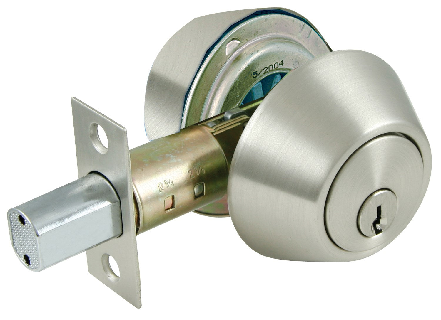 WORLD AND MAIN CRANBURY LLC, Ultra Security Satin Nickel Metal Double Cylinder Deadbolt