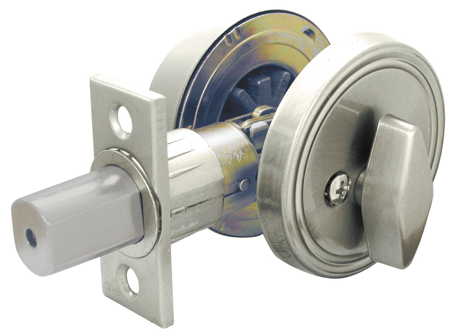 WORLD AND MAIN CRANBURY LLC, Ultra Security Satin Nickel Metal Single Cylinder Deadbolt