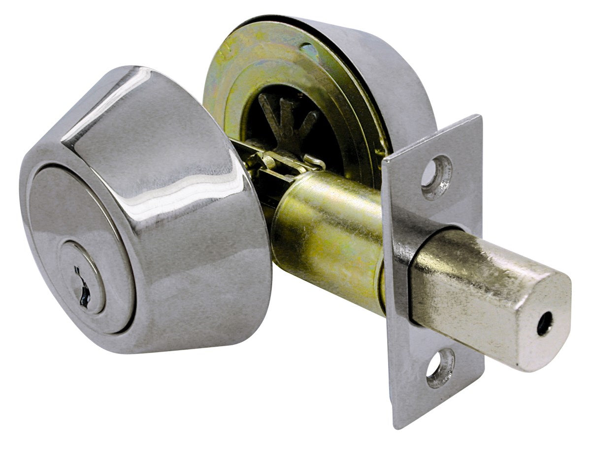 WORLD AND MAIN CRANBURY LLC, Ultra Security Stainless Steel Metal Double Cylinder Deadbolt