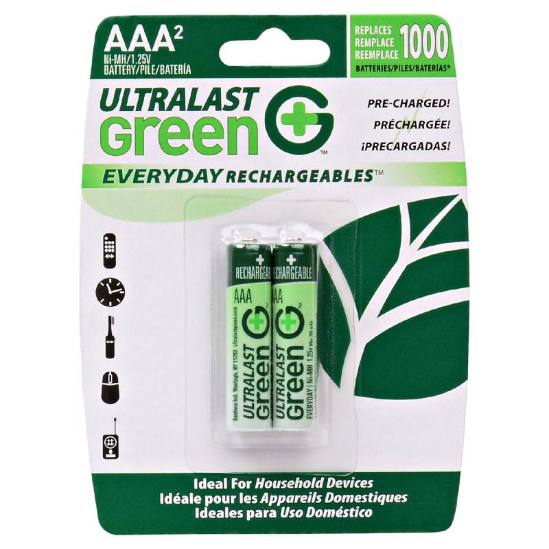 DANTONA INDUSTRIES INC, UltraLast NiMH AAA 1.2 V 0.75 Ah Rechargeable Battery 2 pk