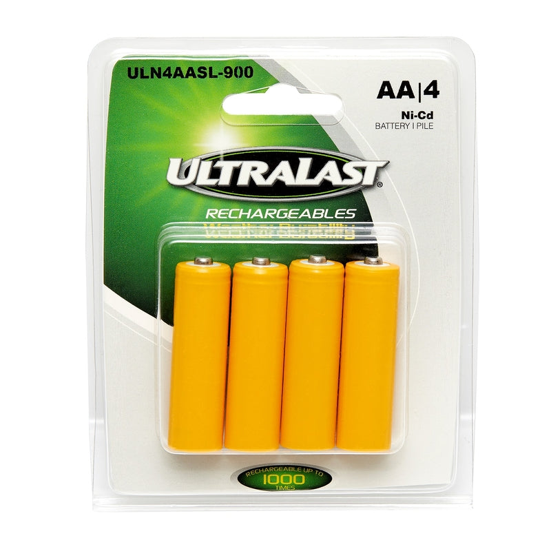 Ultralast, Ultralast Ni-Cad AA 1.2 volt Solar Rechargeable Battery ULN4AASL-1000 4 pk