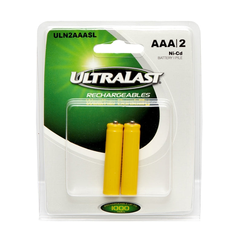 Ultralast, Ultralast Ni-Cad AAA 1.2 volt Solar Rechargeable Battery ULN2AAASL 2 pk