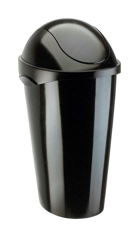 UMBRA USA INC, Umbra 12 gal. Black Swing-Top Wastebasket (Pack of 3)