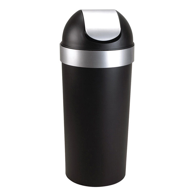 UMBRA USA INC, Umbra 16.4 gal. Black/Silver Venti Wastebasket (Pack of 3)