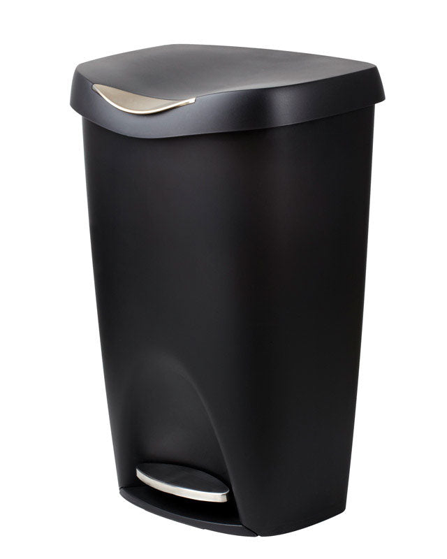 UMBRA USA INC, Umbra Brim 13 gal Black Plastic Step On Wastebasket